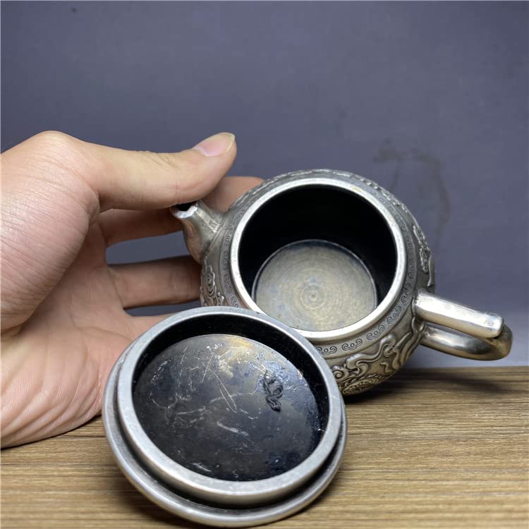 Amazon.co.jp: LAOJUNLU アンティーク雑貨 古い銀細工 二龍遊珠